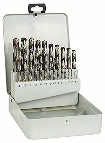 Bosch Accessories 2607018727 Cassette métallique de forets à métaux rectifié HSS-G DIN 338