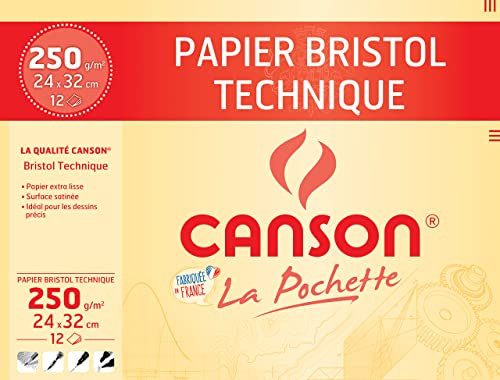CANSON Zeichenkarton Bristol, 240 x 320 mm, 250 g/qm VE=1