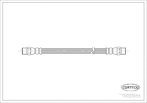 Corteco 19020655 Bremsschlauch hinten rechts innen | 19020655 passend für 80 90 Cabriolet Coupe | 190