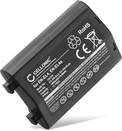 subtel® EN-EL4,EN-EL4a Battery Replacement for Nikon F6, D3 D3X D3s, D2 D2Xs D2X D2Hs D2H EN-EL4,EN-EL4a 1800mAh Camera Spare Backup Power Pack