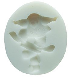silikomart 71.112.00.0096 Backform für Kuchen SLK012 Clown Silikon, Weiß