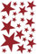 Samunshi® Wandtattoo Sterne Set 'gefüllt' 14x2,5cm6x5cm2x7,5cm1x10cm dunkelrot