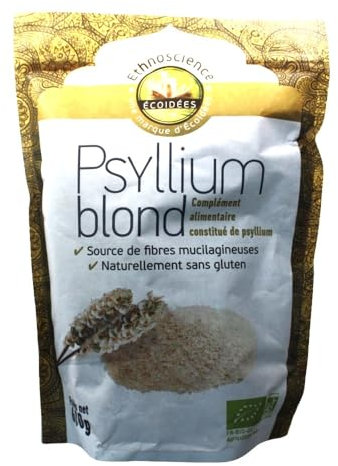 ETHNOSCIENCE Psyllium Blond en poudre 600G Bio -