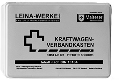 Leina-Werke 10003 KFZ-Verbandkasten Standard, Weiß/Schwarz