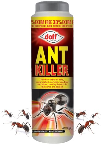 Doff Ant Killer - 300g + 33% Extra Free – Permethrin Ant Killer Powder – Targets Crawling Insects - Ants, Cockroaches, Earwigs, Woodlice – Indoors & Outdoors