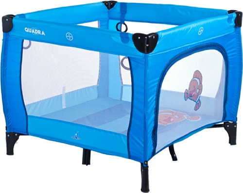 Caretero Quadra, Tragbar Laufgitter, blau