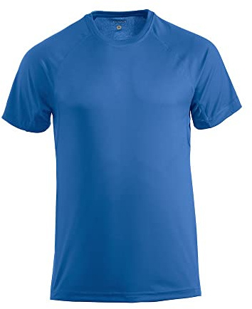 Herren T-Shirt, Laufshirt, hohe Sichtbarkeit, neonfarben, CQ029338, Royalblau (55), Large