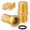 HB-DIGITAL 10x F-Stecker 7mm schmaler Mutter + 5X Profi SAT Koaxialkabel Adapter Verbinder F-Kupplung F-stecker für Fernsehkabel Antennenkabel Satelliten Kabel - Vergoldet
