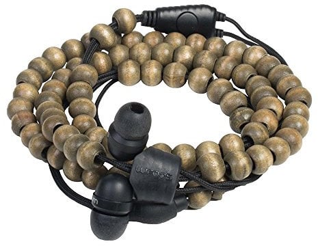 Wraps Midbass In-Ear-Kopfhörer Premium Holzperlen Braun