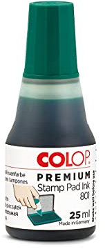 COLOP Premium Stempelfarbe 801 grün, auf Wasserbasis, dermatologisch getestet