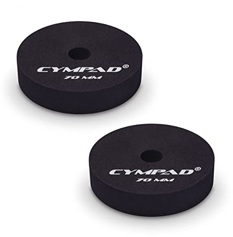 Cympad Moderator Cymbal Tuner Pads – 70mm Double Set – Reduces Overtones & Sustain – Foam Cymbal Washers for Studio, Practice & Live Sound Control