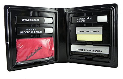Professionelles DJ & Hifi Reinigungsset inklusive Reiniger für Schallplatten, Tonabenhmer, CD und DVD/Vinyl LP Record Cleaner Set…