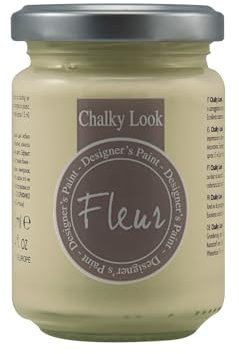FLEUR DESIGNER'S PAINT | Pittura ad Acqua, Effetto Gesso Naturale, Extra Opaca, Fleur Chalky F05, Colore Eggshell, Made in Italy, Formato da 130 ml