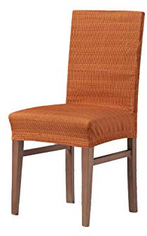 Estoralis | VEGA | Stuhlbezug im modernen Design | Elastischer Jacquardstoff | Orange | Für Stuhl mit Rückenlehne Größe 45x45 cm. 50 cm hohe Rückenlehne | Stuhlschutz | Anpassbar an alle Stuhltypen