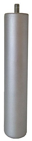 HOGAR24. ES - 4 Pieds de sommier ou Base tapissée, Bois, Ronds avec Filetage Argent