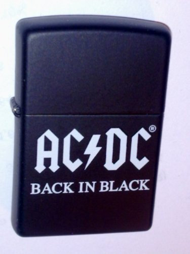 Zippo 1.290.091 Feuerzeug AC/DC Back in Black, schwarz matt