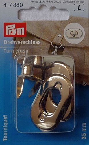 Prym Drehverschluss 35 x 20 mm silberfarbig 1 Stück 417880