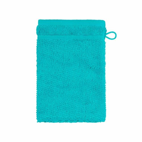 Frottana Pearl Gant de Toilette, Coton, Bleu océan, 20 x 15 cm