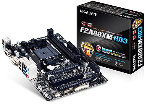 Gigabyte GA-F2A88XM-HD3 Mainboard Sockel FM2+ (Micro-ATX, AMD A88X, 2X DDR3-Speicher, 8X SATA III, HDMI, DVI-D, 2X USB 3.0)