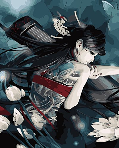 YEESAM Art Peinture par Numero, Glamour Femme Woman Peinture Numero 40x50 cm Bricolage Acrylique Paint by Numbers