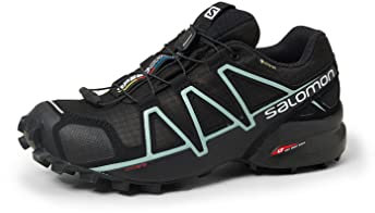 SALOMON Speedcross 4 GTX W, Chaussures de Trail Femme, Noir (Black/Black/Metallic Bubble Blue), 40 2/3 EU