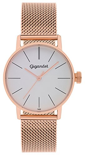 Gigandet Damenuhr Analog Quarz mit Metallarmband Minimalism