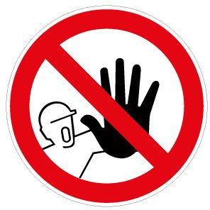 Stop - Zutritt für Unbefugte verboten! - Aufkleber Vinylfolie - 10 cm