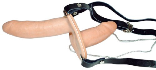 You2Toys Vibrating Strap-On Duo - stimulierender Doppel-Strap-On für sie und ihn, jeweils 10 Vibrationsmodi, intensive Reiz-Struktur, hautfarben hell
