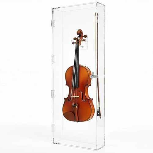 Acoustic or Electric Violin Mandolin Fiddle Display Case, Clear Arcylic, with Lock (AC-VD03)
