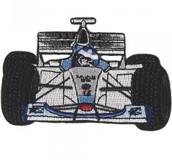 AUFNÄHER - Formel 1 Wagen silber - 04588 - Gr. ca. 8 x 4,5 cm