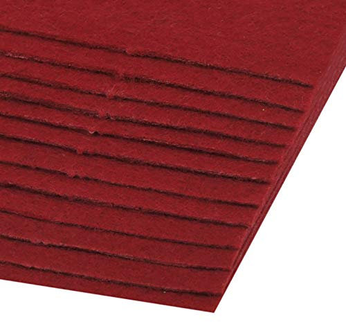 Bastelfilz 1 Bogen 20x30cm, 1,5-2mm stark, 300g/m² feste Qualität, 20 Farben, Farbe:bordeaux