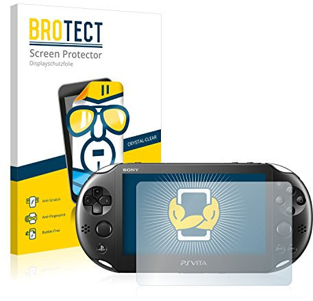 BROTECT (2 Stück Schutzfolie für Sony Playstation PS Vita Slim Displayschutz Folie Ultra-Klar