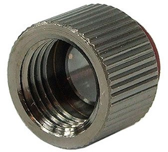 Phobya Verlängerung G1/4 auf G1/4 - gerändelt - Black Nickel Wasserkühlung Anschlüsse