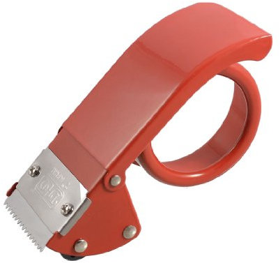 sourcing map Box Sealing Verpackung Paket 5,1 cm Breite Klebeband Cutter Spender rot de