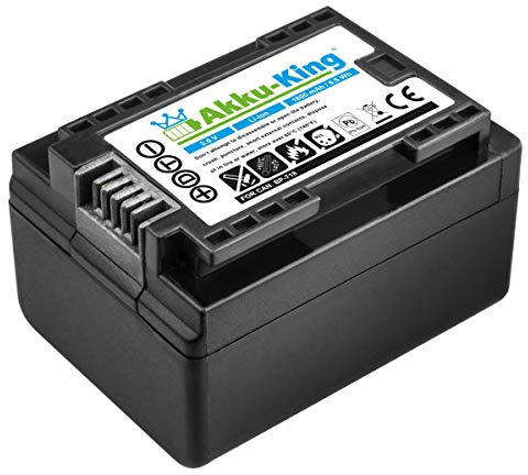 Akku-King Akku kompatibel mit Canon BP-718 passt auch bei BP-708, BP-727 - Li-Ion 1800mAh - für LEGRIA HF M52, HF R36, HF R37, VIXIA HF M50, M506