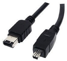 World of Data 2m Firewire Cable (4-6) - 4-pin to 6-pin - IEEE1394 - iLink - Video - Camcorder - DV - 400 - Male to Male
