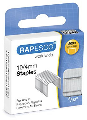 Rapesco R102MBA3 10/4mm verzinkte Heftklammern, 2.000 Stück