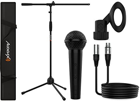 Audibax Kit Micrófono + Soporte + Pinza + Cable 6m + Bolsa