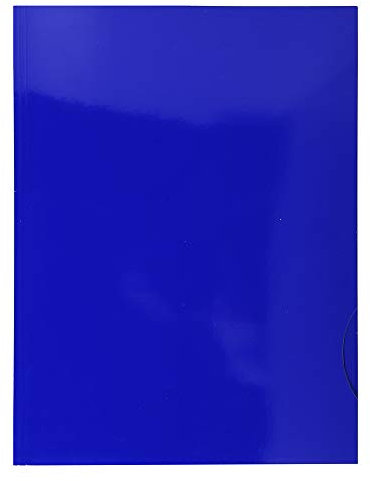 Exacompta 635010E Präsentationsmappe (aus festem Karton (250g), 2 Klappe, Einkerbung für Visitenkarte) 20 Stück blau