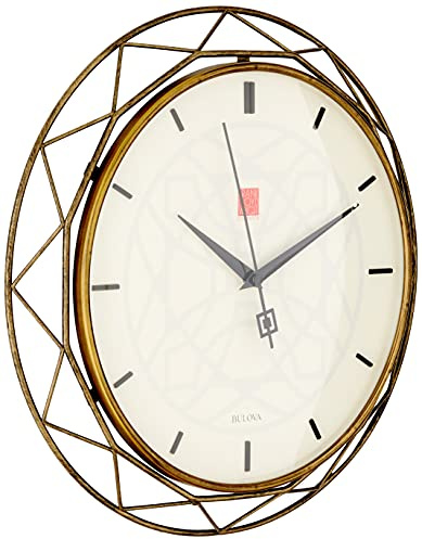 Bulova Frank Lloyd Wright Luxfer Prism Wanduhr, Bronze, 35,6 cm