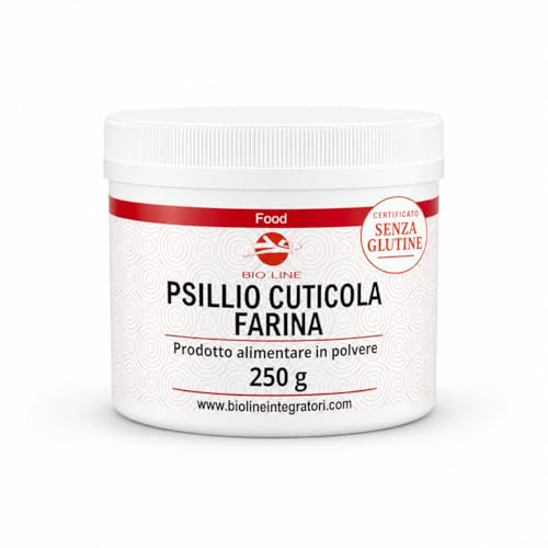 Laboratori Bio Line - Psillio Polvere (250gr) Cuticola, Sostanza Pura Senza Eccipienti, Senza Glutine, Psyllium Fibra