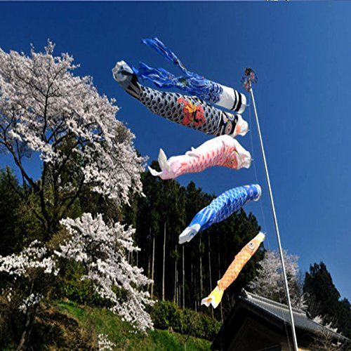 1 Set 5 Stück Japanische Flagge Carp Carp Banner Windsock Sailfish Koinobori Wind Streamer Mehrfarbig Fisch