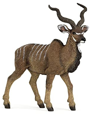 Kudu-Antilope-Figur Spielzeug, Wildtiere-Kollektion, ab 3 Jahren | Lernspiel um große Tiere zu entdecken | 13 x 7 x 14 cm | handbemalt | Geschenkidee für Mädchen und Jungen heute und morgen
