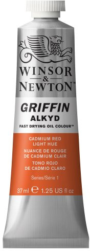 Winsor & Newton Griffin 37ml Alkyd Fast Drying Oil Colour Tube - Cadmium Red Light Hue