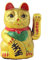 Superfreak Glückskatze - Maneki-Neko - Winkekatze aus Keramik - 17 cm - Gold