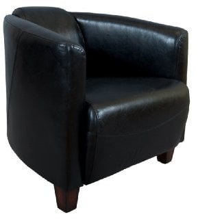 Vintage Line Clubsessel Rocket Leder Belon Black, schwarz Echtleder Sessel