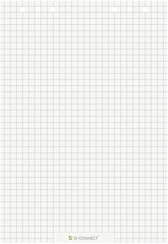 Q-Connect KF15416 Flip Chart-Block, Flip Chart-Papier - Zubehör Flipchartblock 80 g UWS kariert
