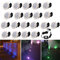 Treppen Bodeneinbaustrahler 20er Set, RGB Farbwechsel-LED Terrasse Licht IP67 Wasserdicht, Ø60mm Aussen Einbauleuchten, DC 12V 1W Für Küche Und Garten