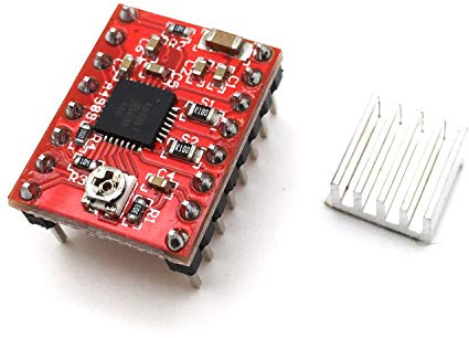AptoFun StepStick Motor Driver A4988 / Stepper Motor Driver A4988 with heat sink for RepRap 3D printer compatible with Arduino (with 2 oz copper PCB for improved heat dissipation, max 2A)