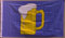 Buddel-Bini Flagge Fahne ca. 90x150 cm : Bierkrug Bierflagge Bierglas Bierkrugflagge